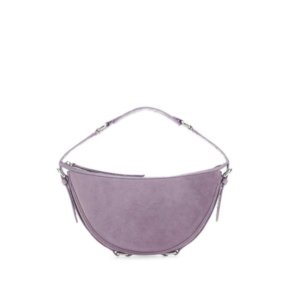 Revolve BY FAR Purple Suede Gib Shoulder Bag NWT - Picture 2 of 6
